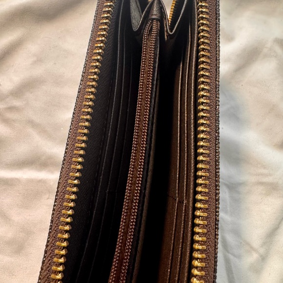 Michael Kors Brown Wallet with Gold Accents - Picture 3 of 9